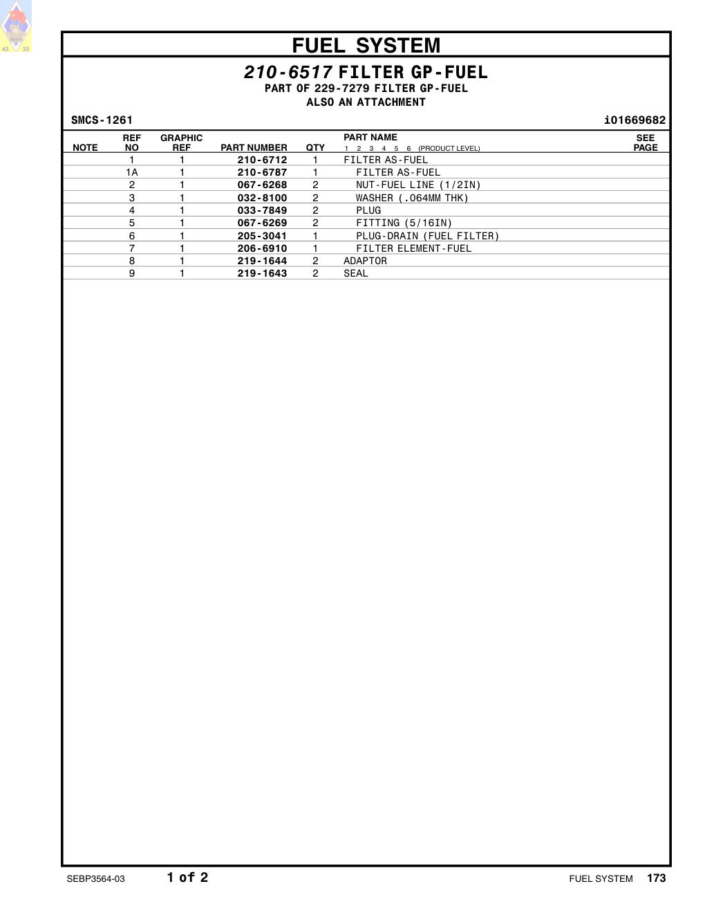 032-8100 WASHER (.064MM THK) CAT parts manual diagram