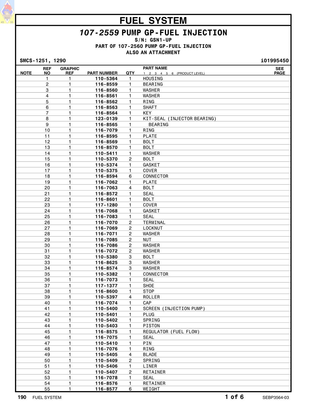 117-1377 SHOE · S/N GSN1-UP CAT parts manual diagram