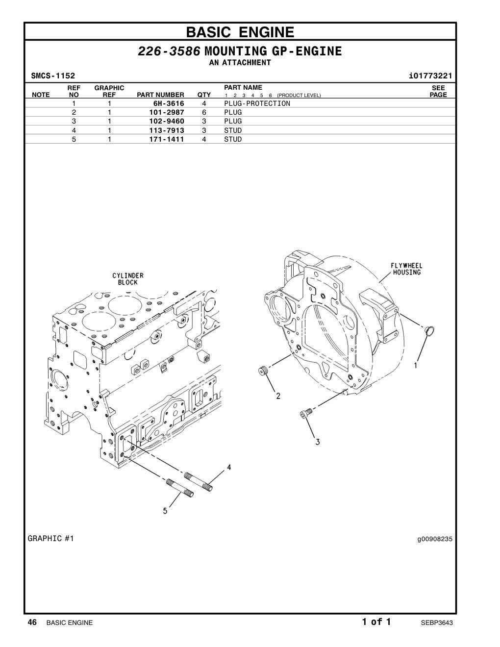 6H-3616 PLUG-PROTECTION CAT parts manual diagram