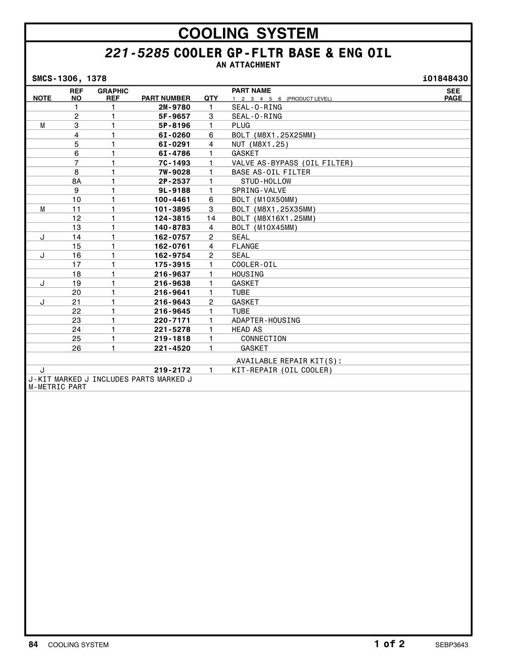 9L-9188 SPRING CAT parts manual diagram