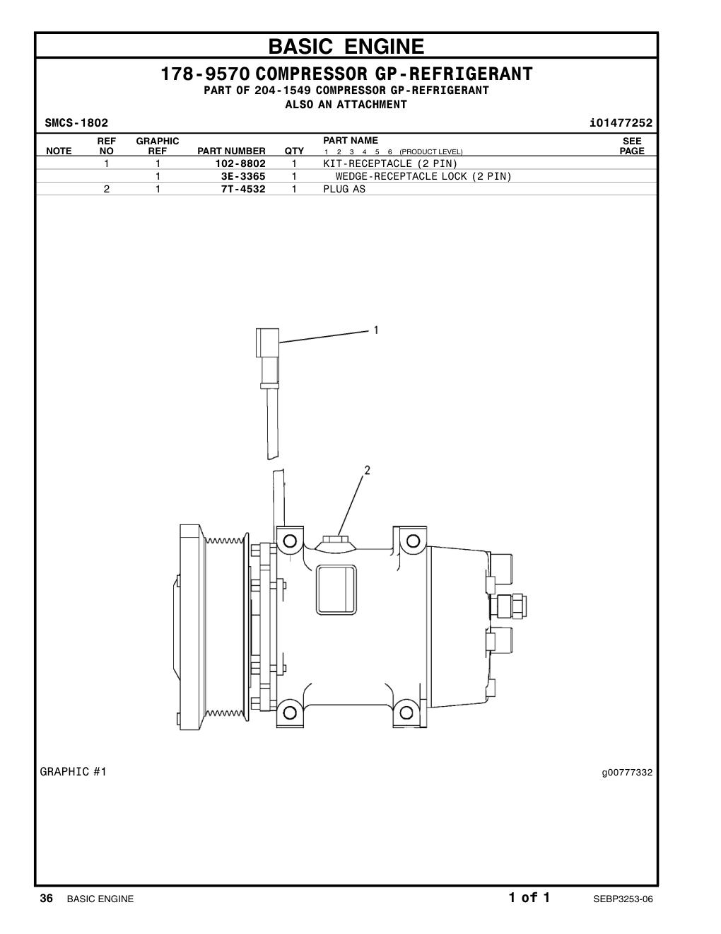 7T-4532 PLUG AS CAT parts manual diagram
