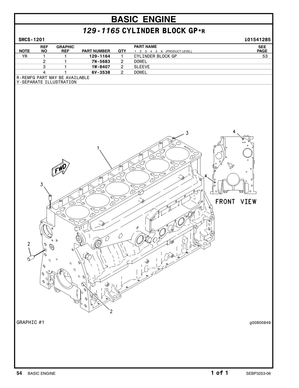 7N-5683 DOWEL CAT parts manual diagram