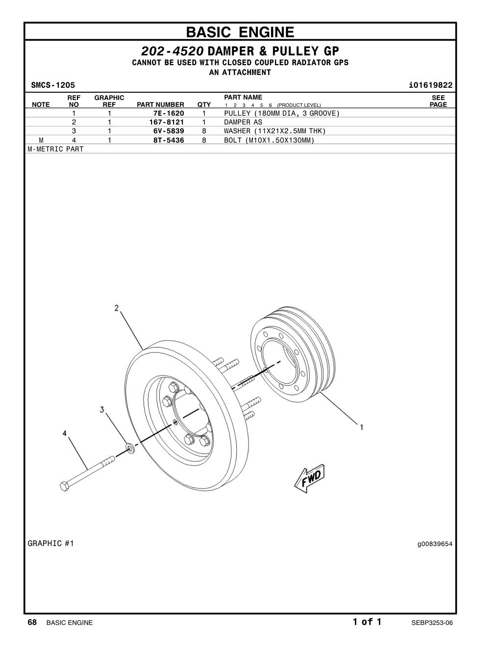 8T-5436 BOLT (L=130mm) CAT parts manual diagram