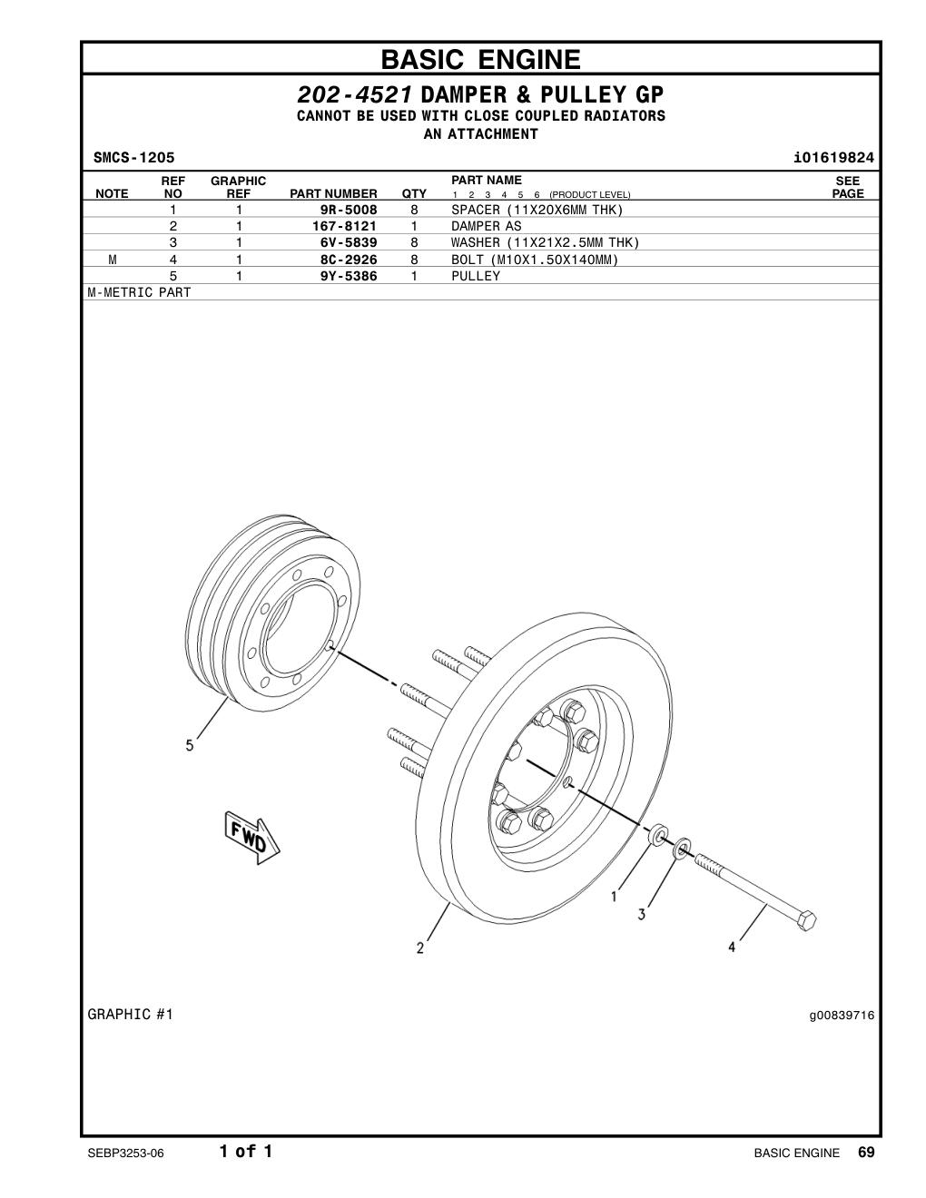 9R-5008 SPACER(11X20X6-MMTHK) CAT parts manual diagram