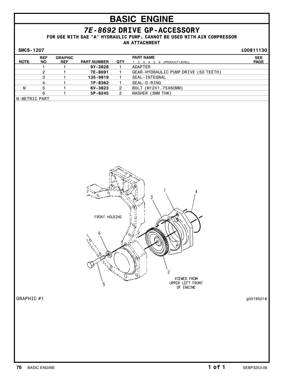 7E-8691 7E-8691 CAT parts manual diagram