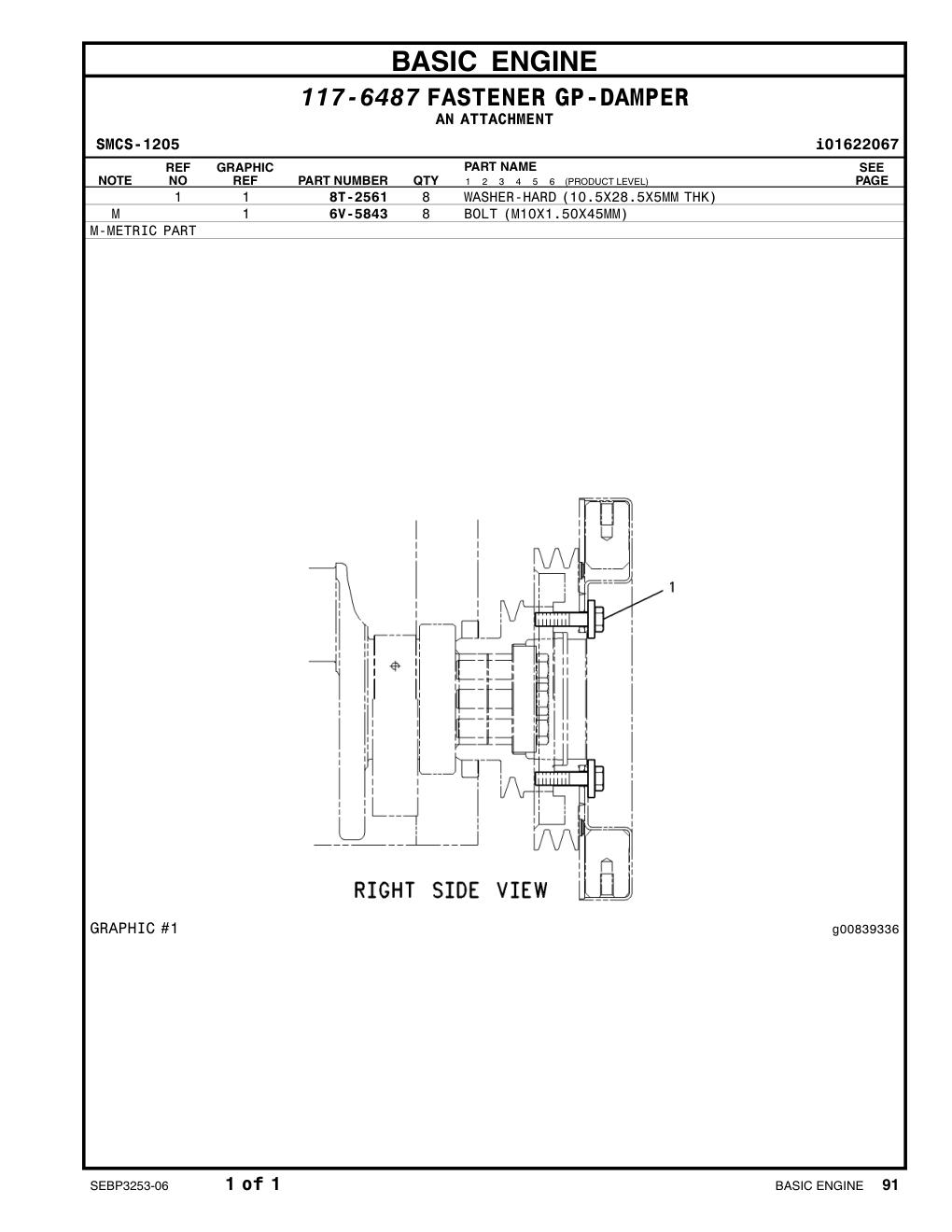 8T-2561 WASHER-HARD (10.5X28.5X5-MM THK) CAT parts manual diagram