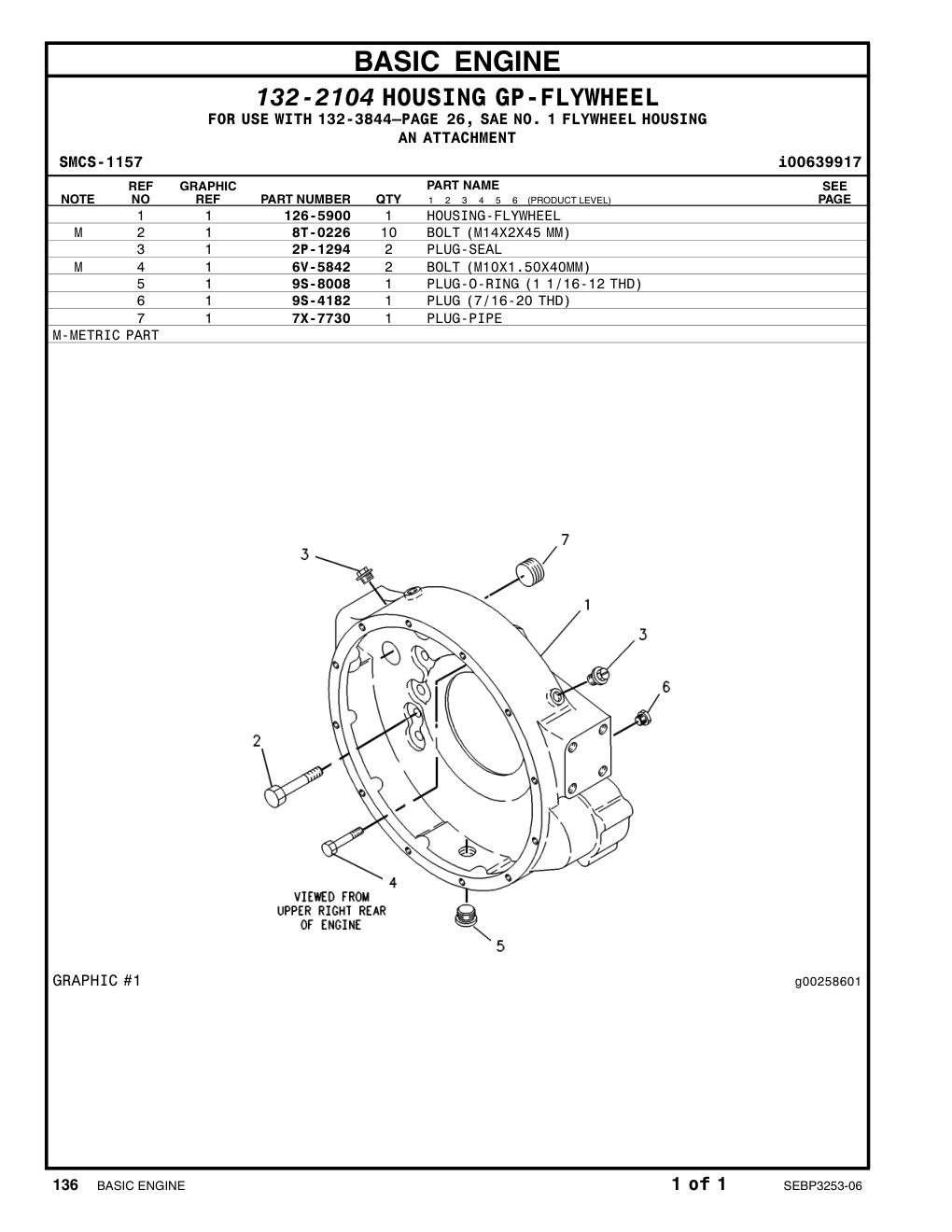 7X-7730 PLUG-PIPE CAT parts manual diagram