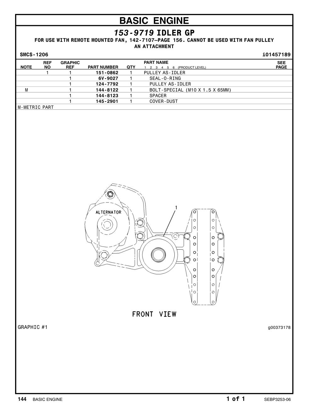 6V-9027 SEAL-O-RING CAT parts manual diagram