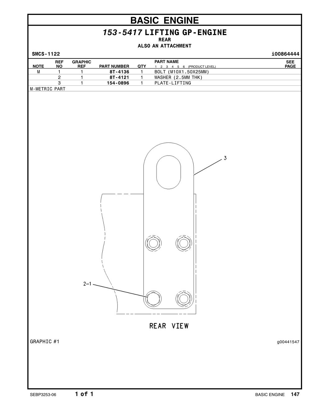 8T-4136 BOLT (L=25mm) CAT parts manual diagram
