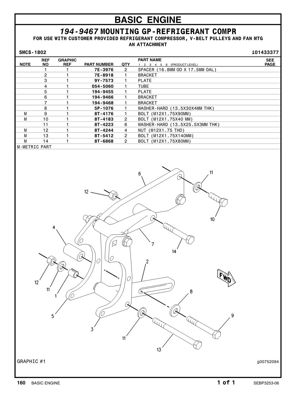 8T-4183 BOLT (L=40mm) CAT parts manual diagram