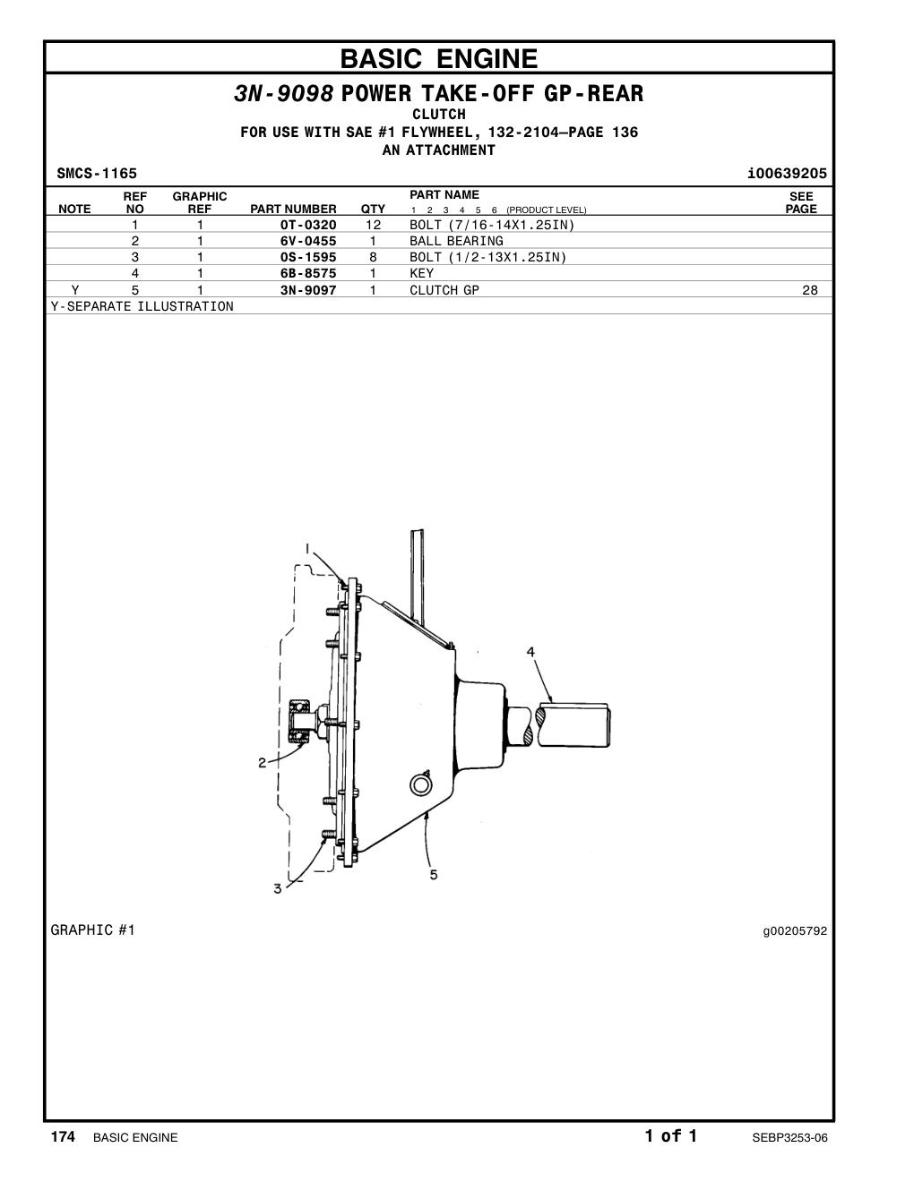 6B-8575 KEY-SQUARE CAT parts manual diagram