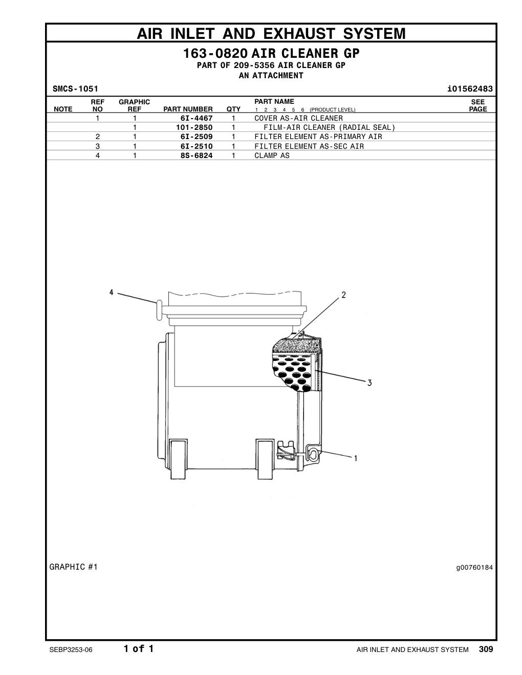 8S-6824 CLAMP AS CAT parts manual diagram