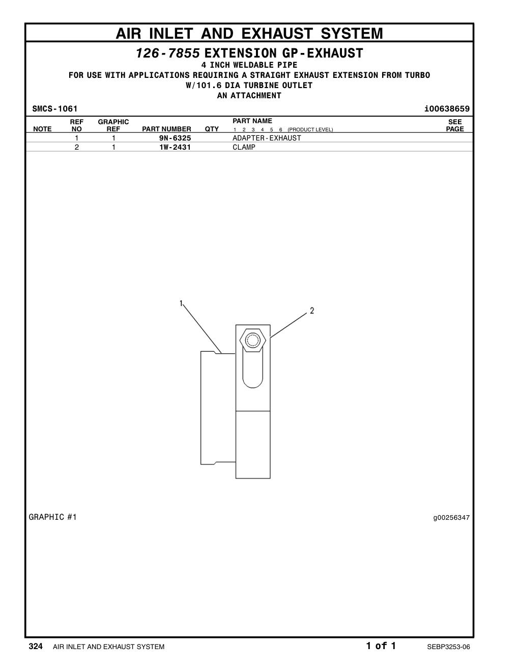 1W-2431 CLAMP-BAND CAT parts manual diagram