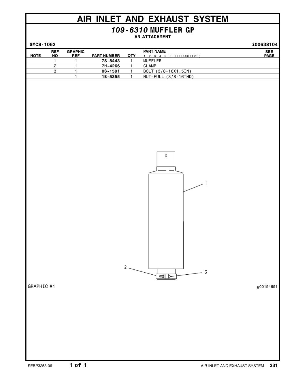 7H-4266 7H-4266 CAT parts manual diagram