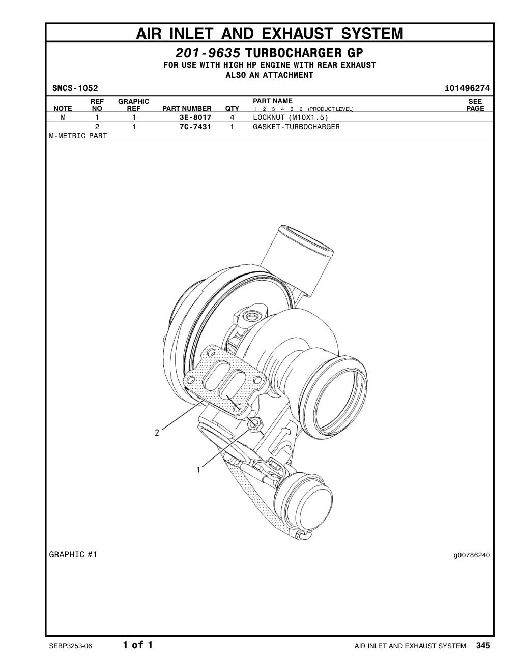 7C-7431 GASKET CAT parts manual diagram