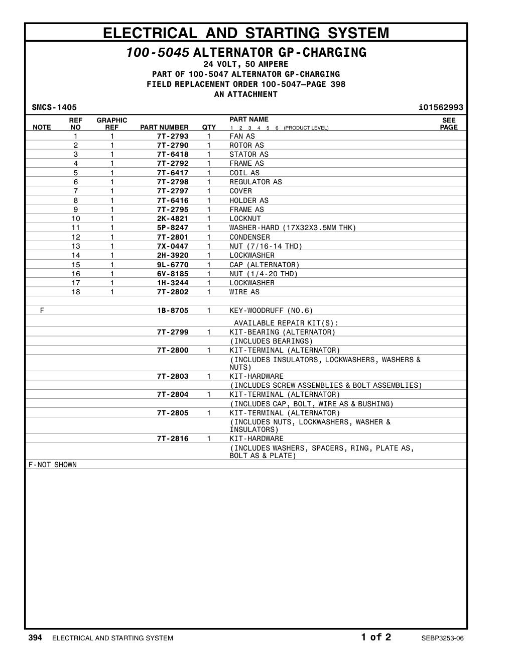7T-2792 FRAME AS CAT parts manual diagram