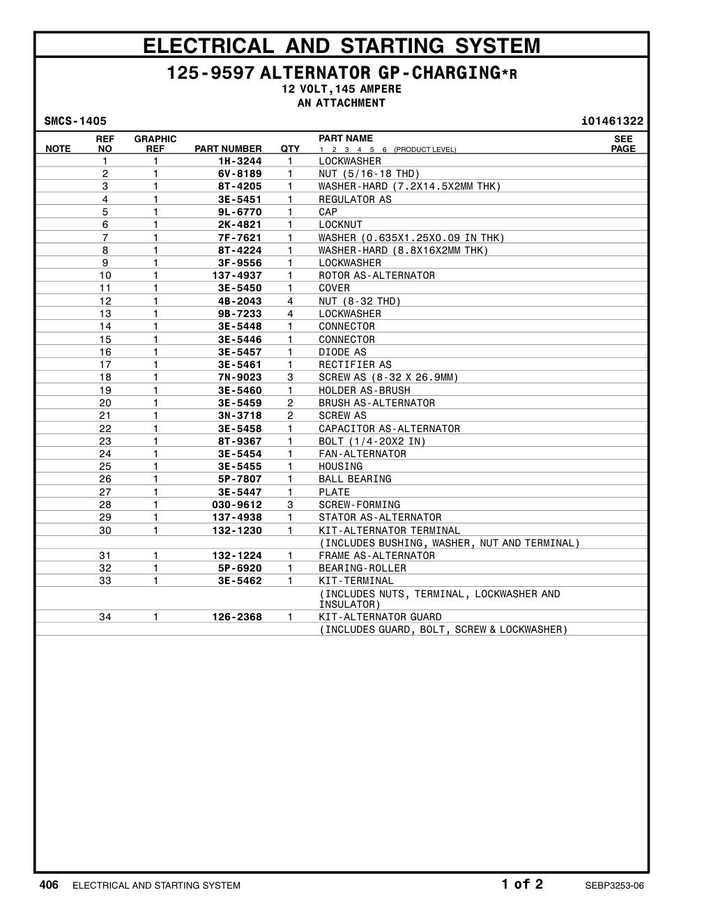 6V-8189 NUT (5/16-18-THD) CAT parts manual diagram