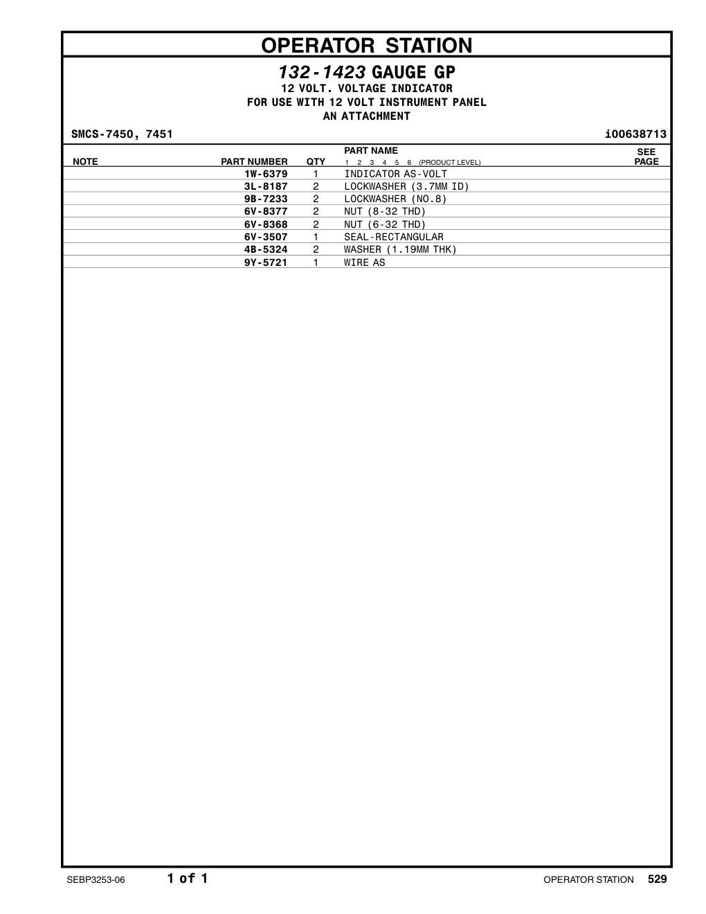 9Y-5721 9Y-5721 CAT parts manual diagram