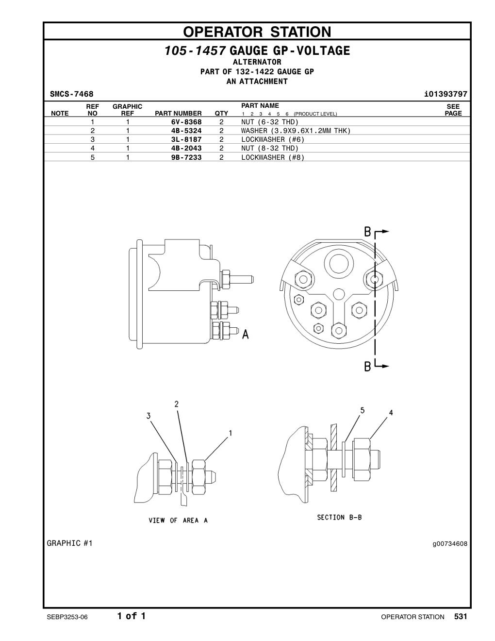 9B-7233 LOCKWASHER CAT parts manual diagram