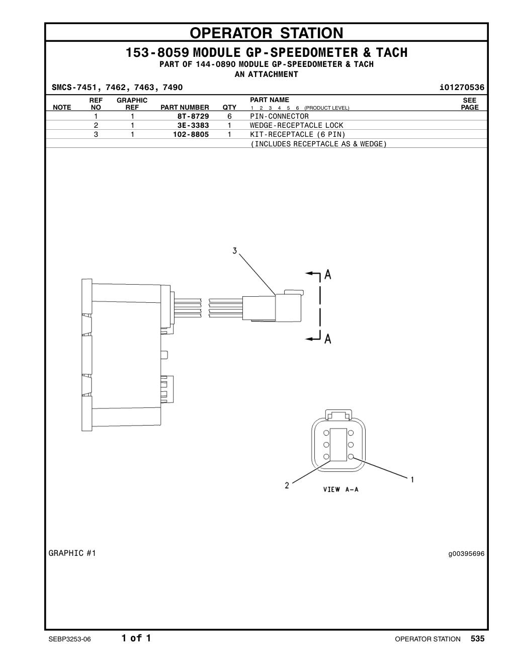 8T-8729 PIN CAT parts manual diagram