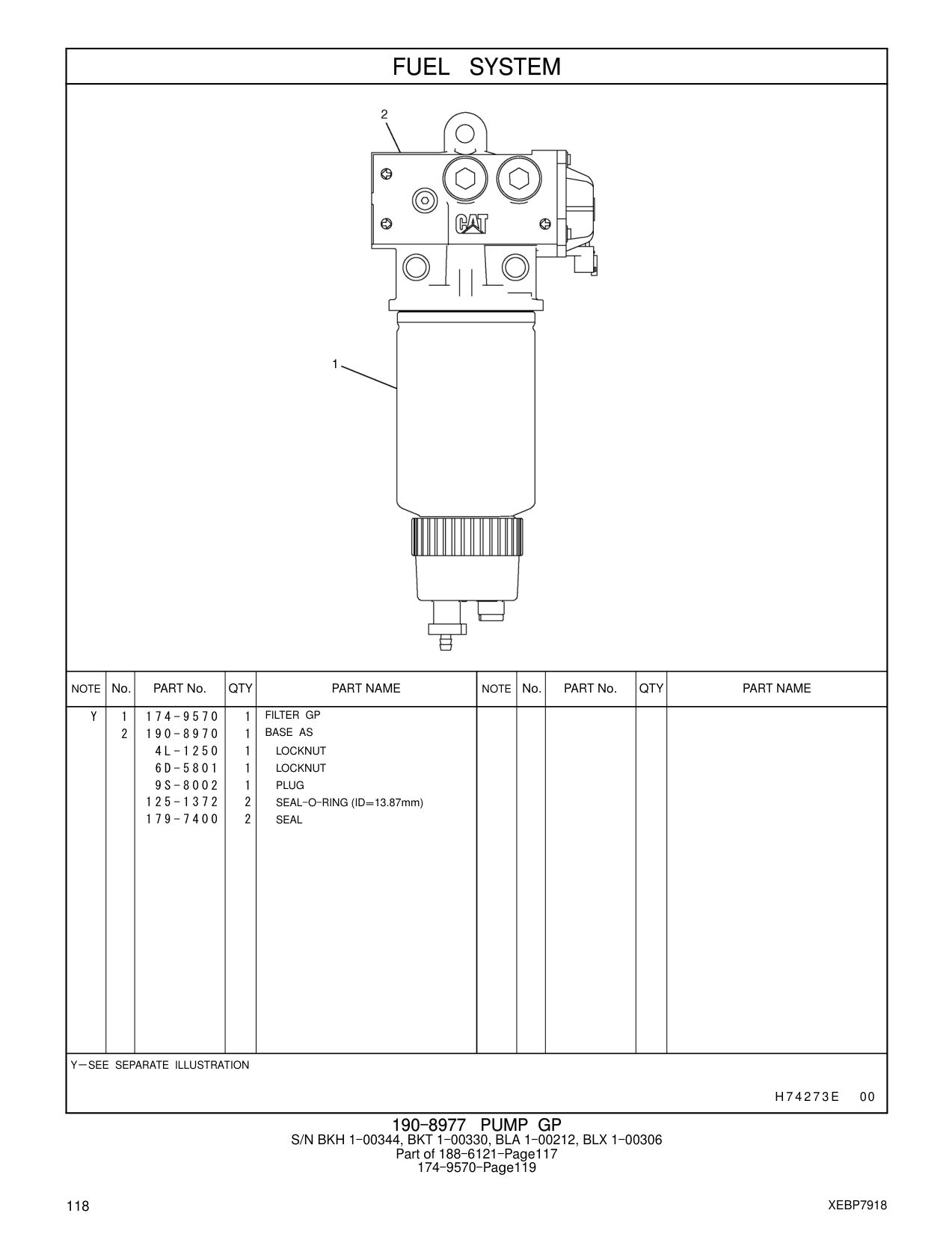 174-9570 FILTER GP CAT parts manual diagram