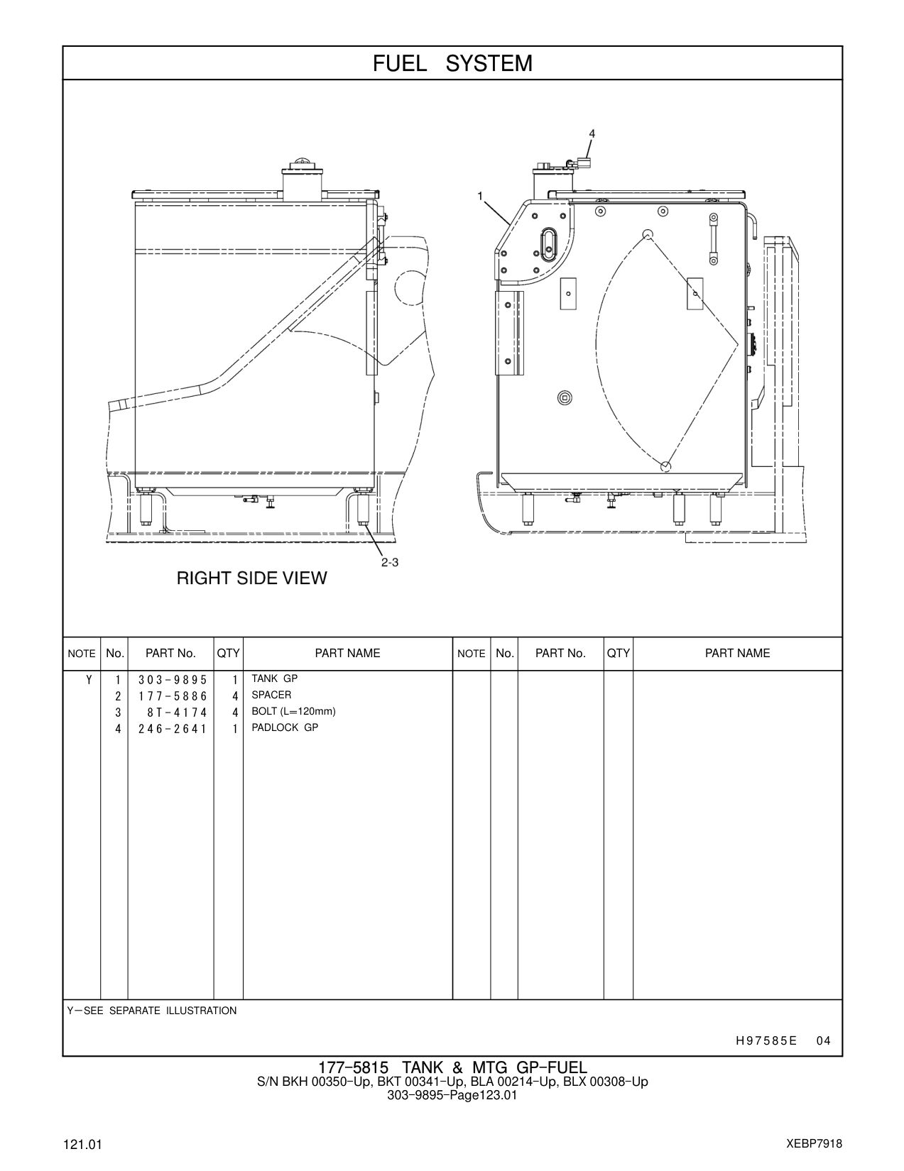 303-9895 TANK GP CAT parts manual diagram