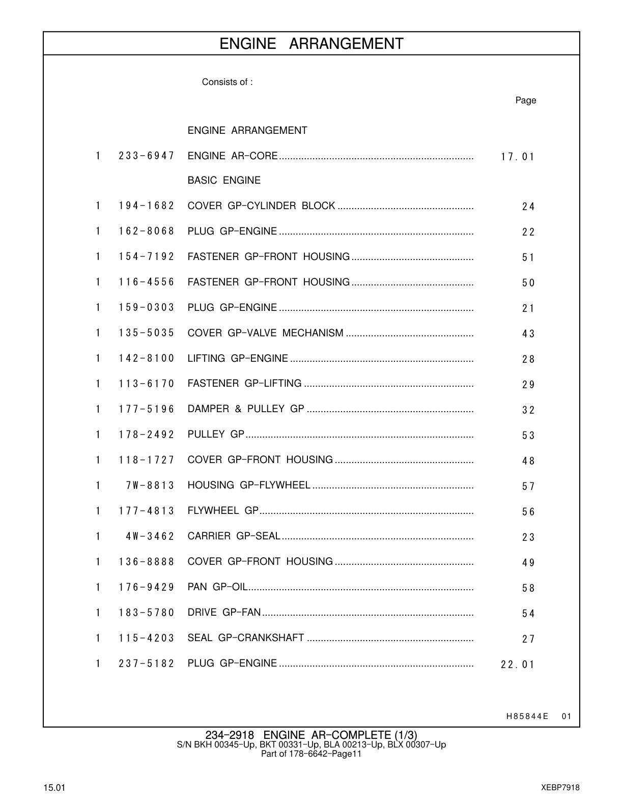 4W-3462 CARRIER GP-SEAL CAT parts manual diagram