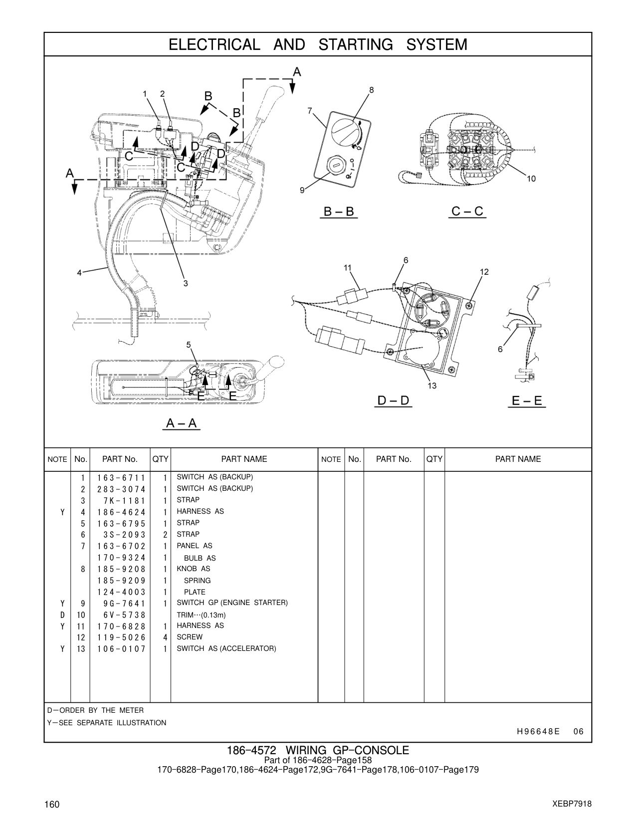 163-6711 SWITCH AS (BACKUP) CAT parts manual diagram