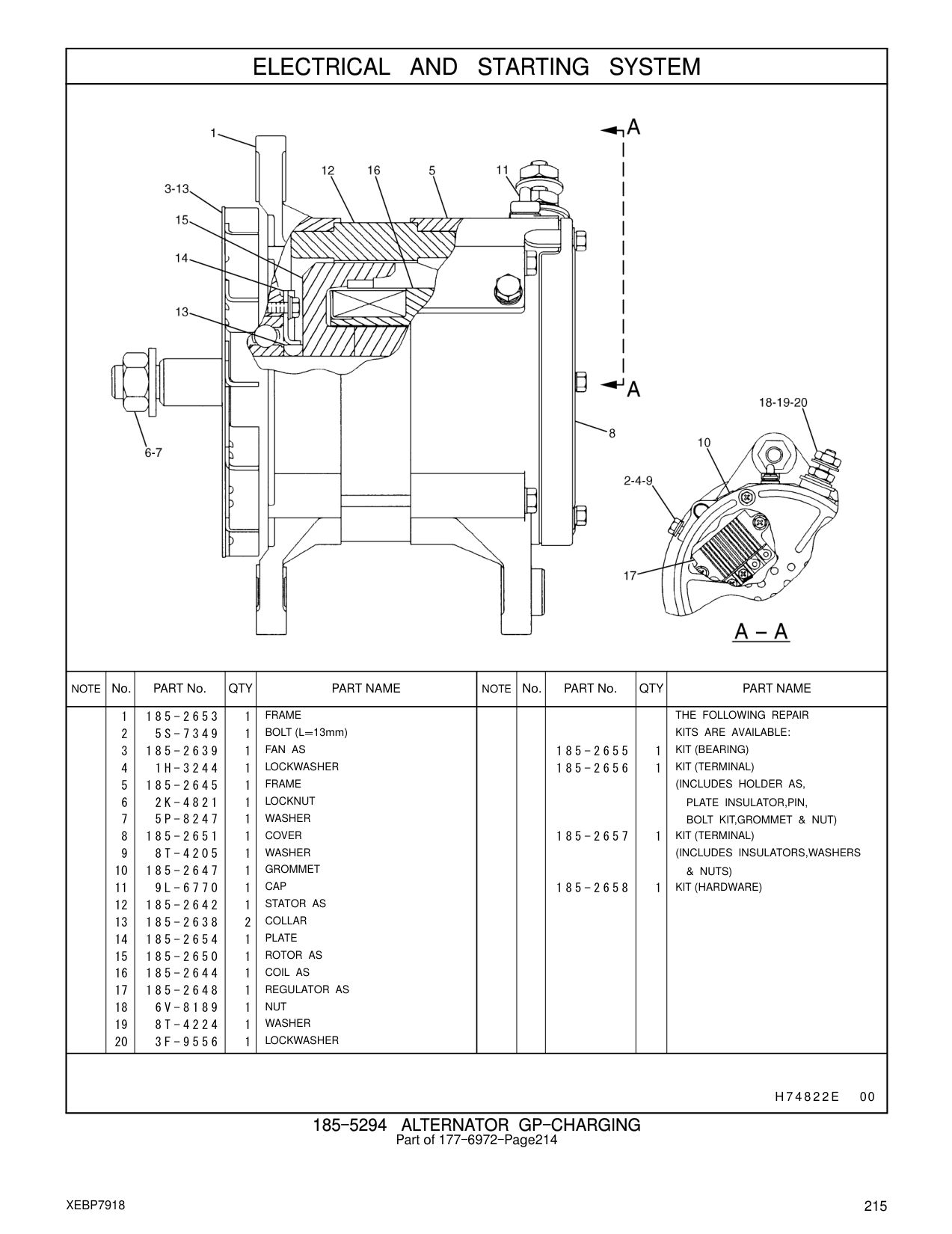 185-2639 FAN AS CAT parts manual diagram
