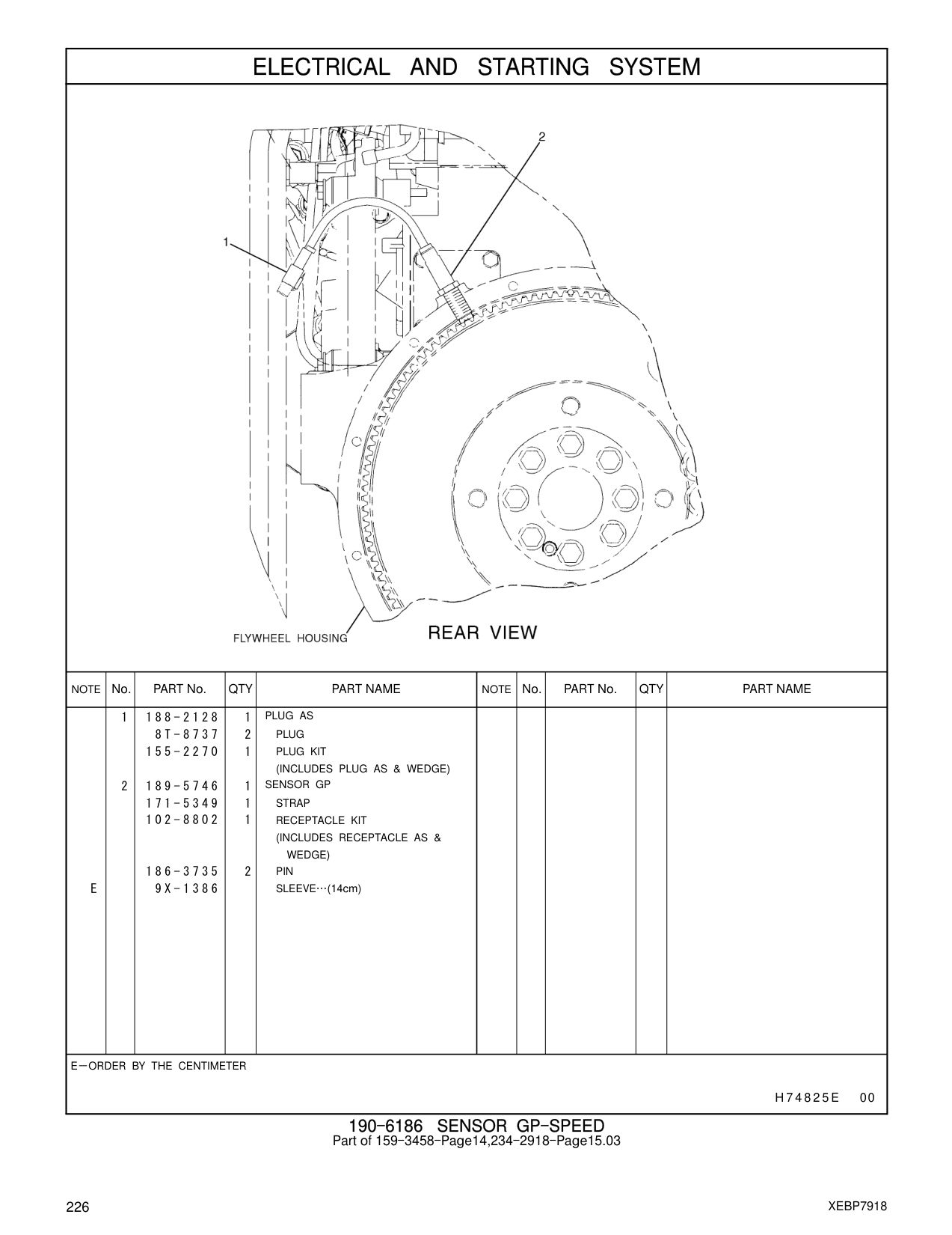189-5746 SENSOR GP-SPEED (ENGINE) CAT parts manual diagram
