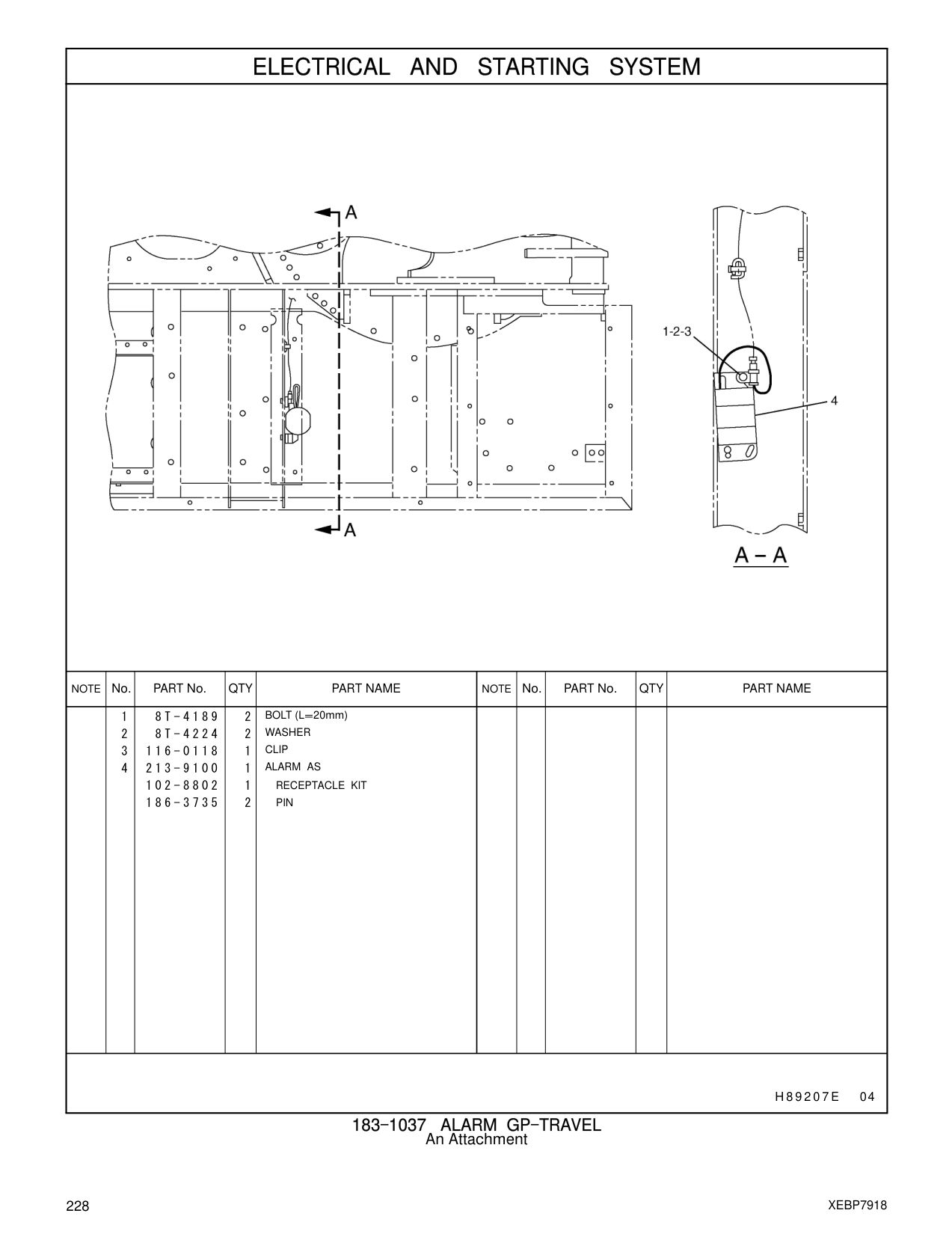213-9100 ALARM AS CAT parts manual diagram