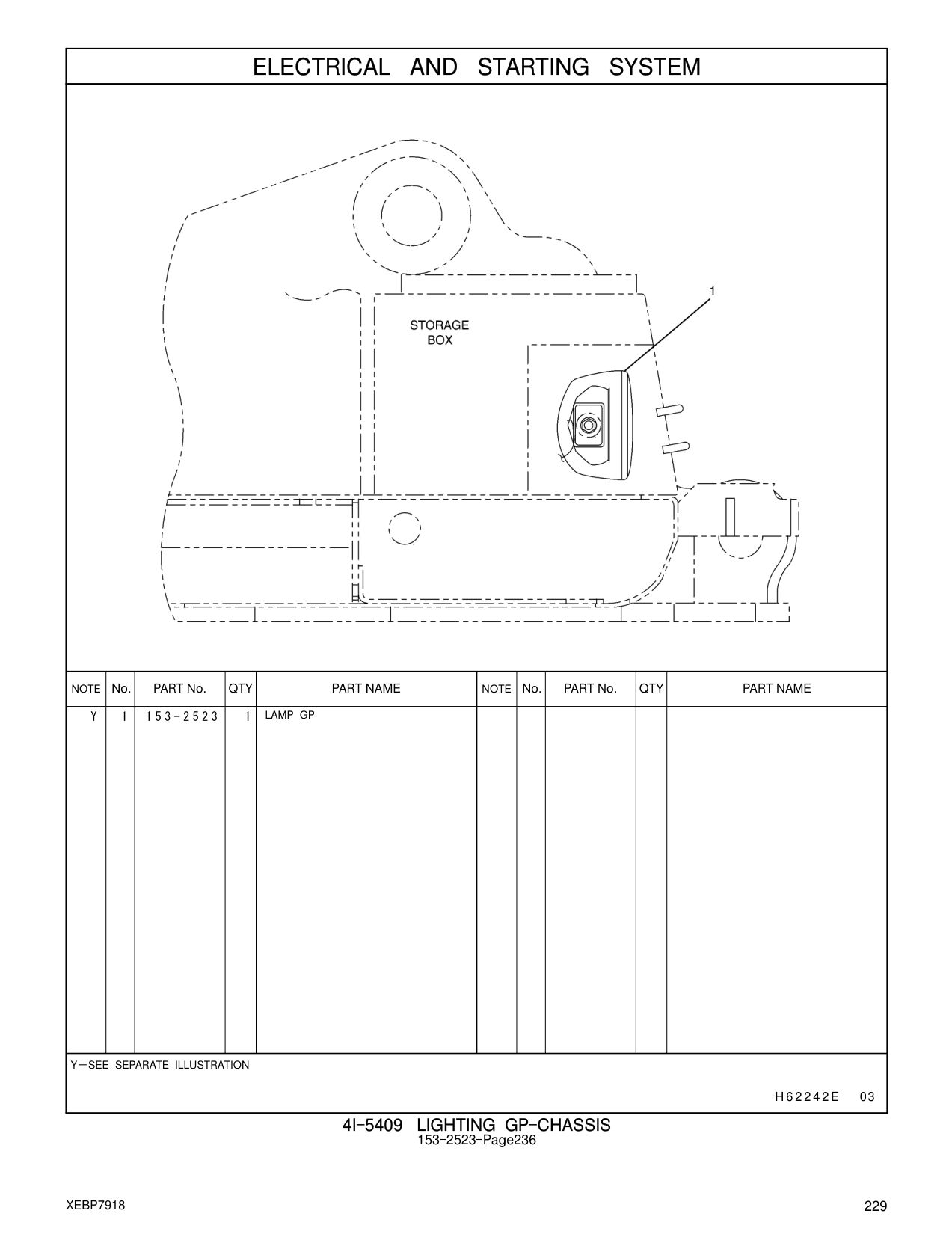 153-2523 LAMP GP CAT parts manual diagram