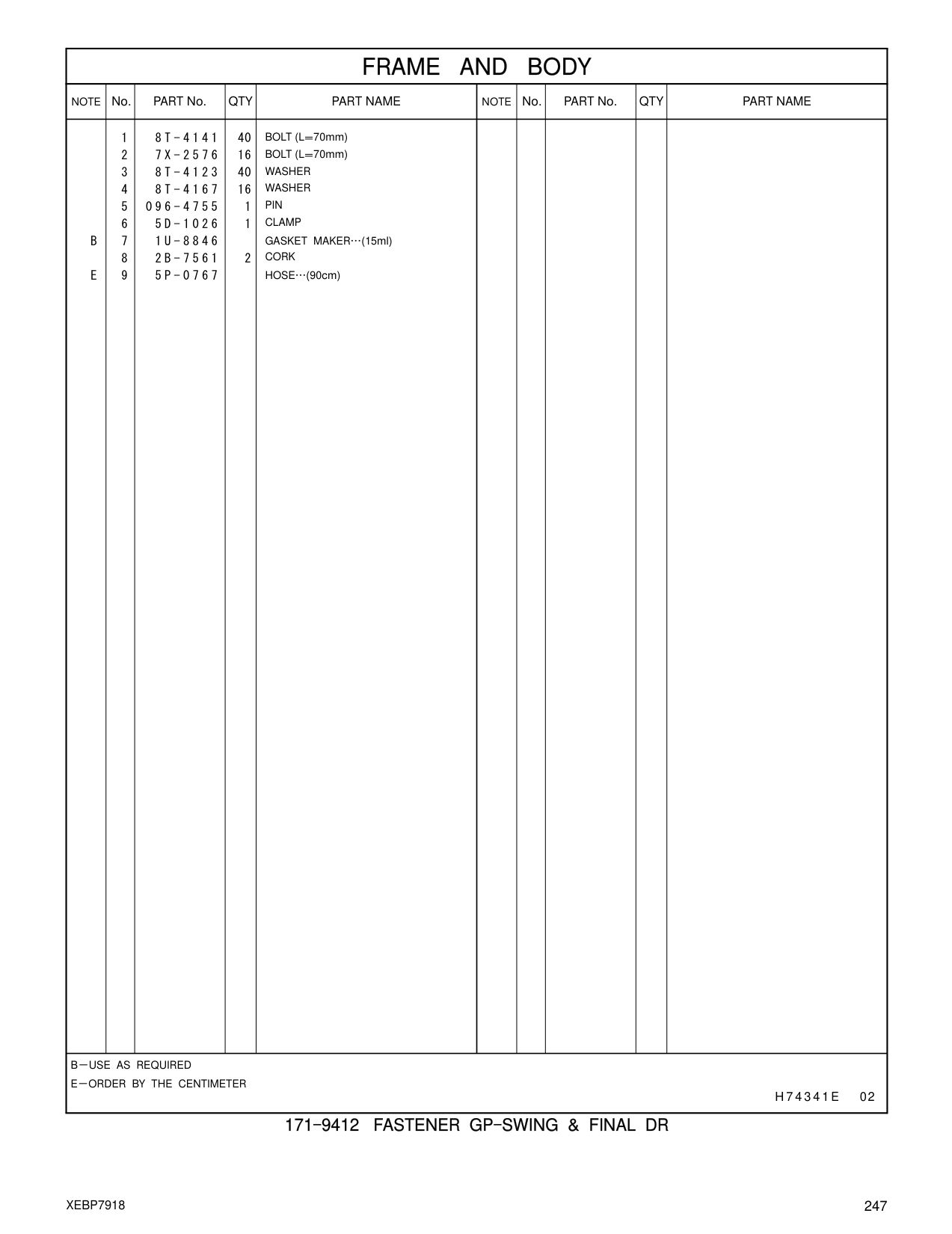 8T-4167 WASHER CAT parts manual diagram