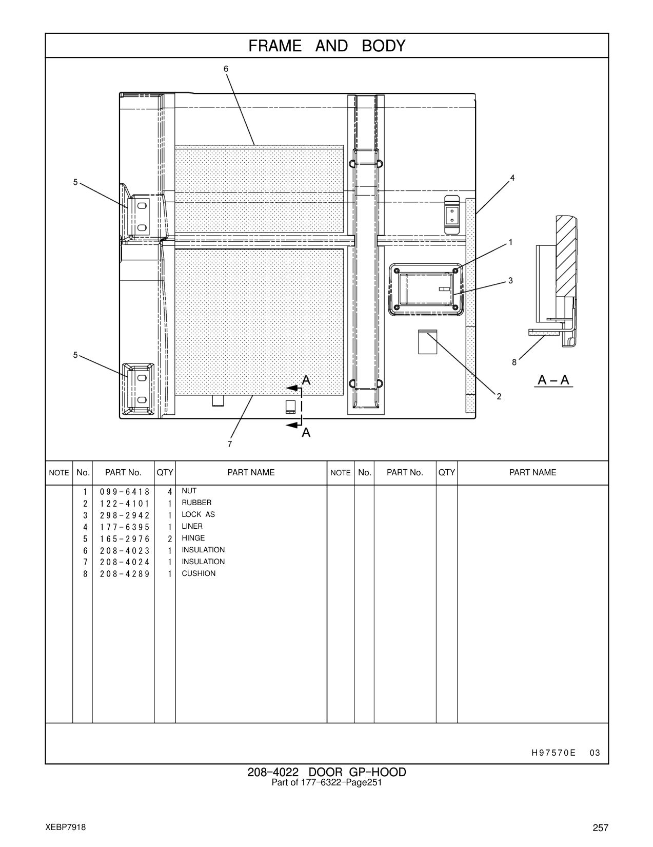 177-6395 LINER CAT parts manual diagram