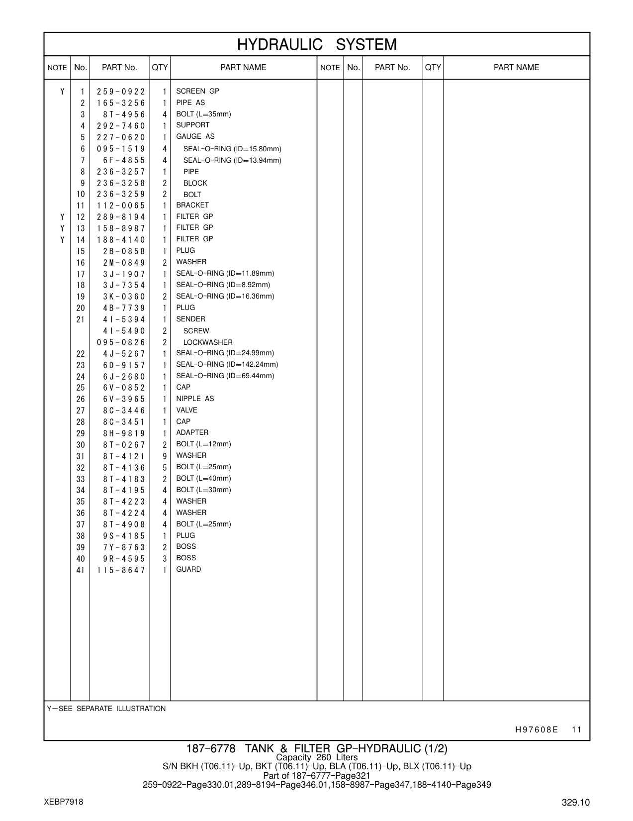292-7460 SUPPORT CAT parts manual diagram