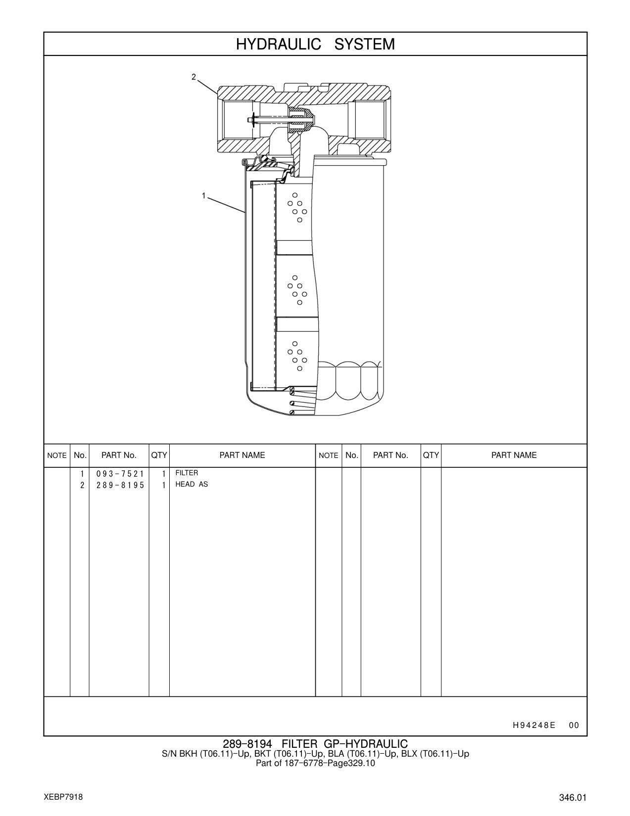 289-8195 HEAD AS CAT parts manual diagram