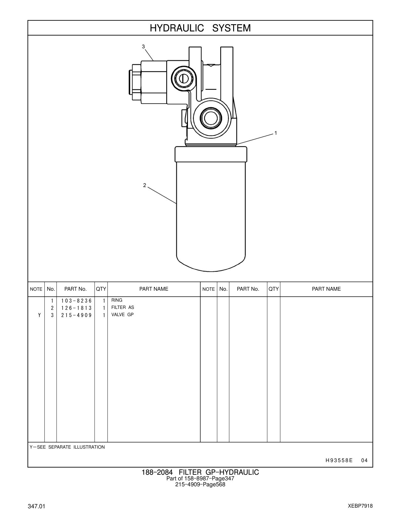 215-4909 VALVE GP CAT parts manual diagram