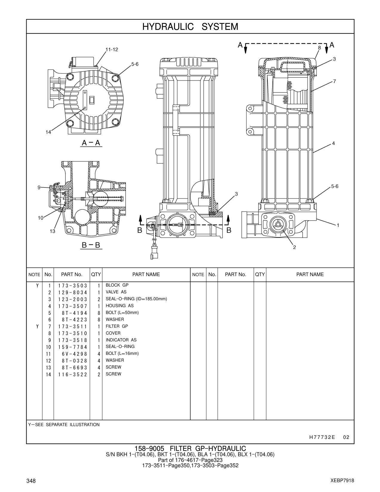 173-3518 INDICATOR AS CAT parts manual diagram