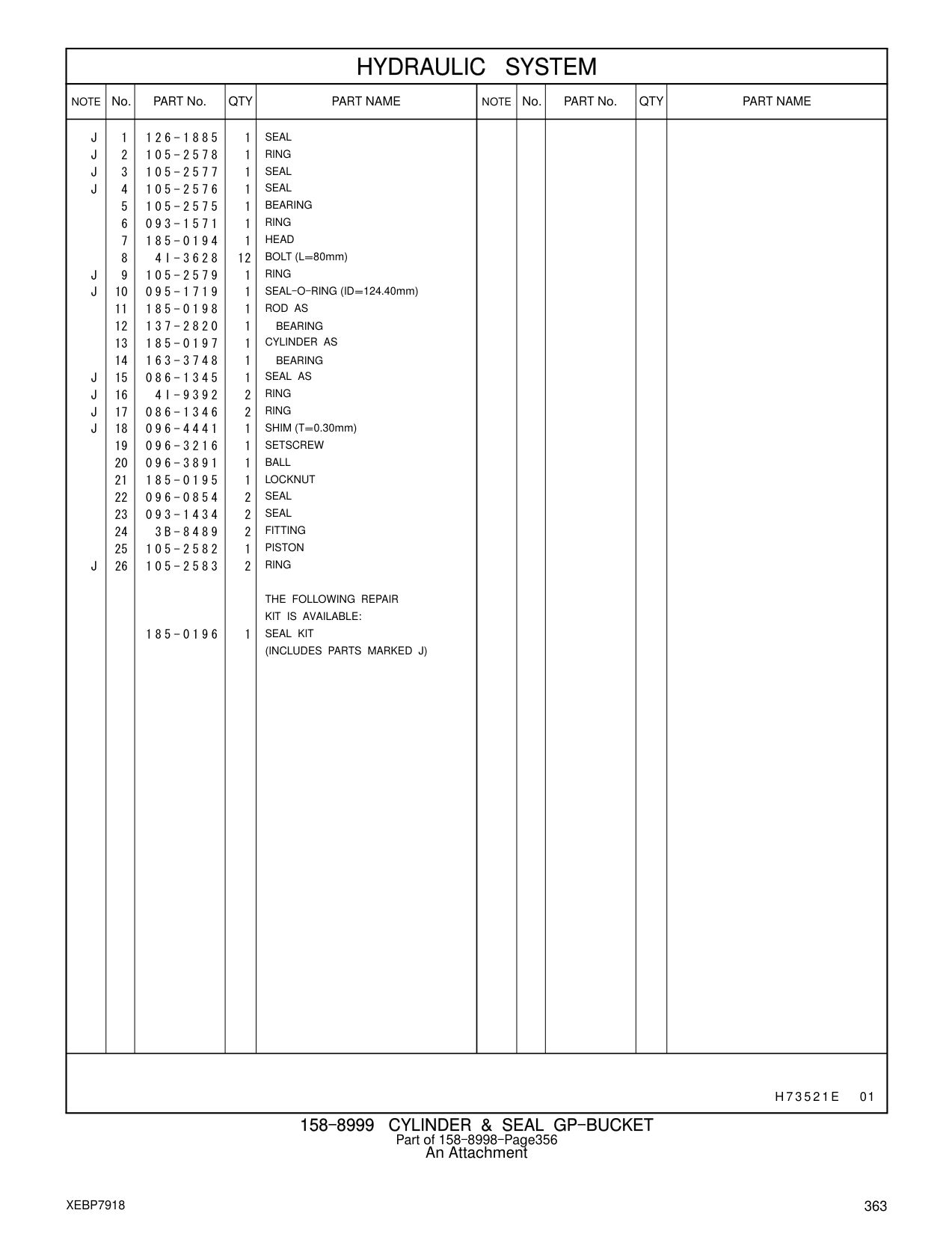 105-2582 PISTON CAT parts manual diagram
