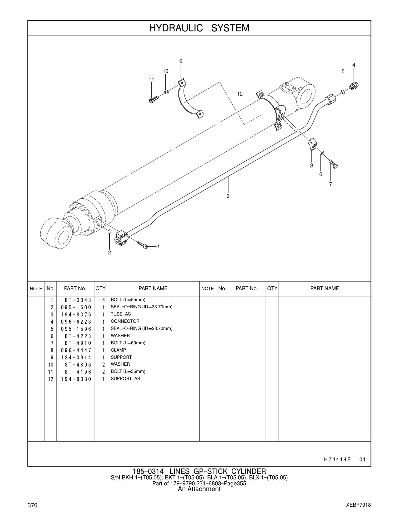 8T-4910 BOLT (L=60mm) CAT parts manual diagram