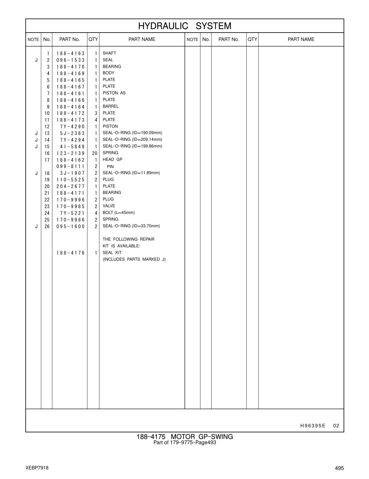 7Y-4290 PISTON CAT parts manual diagram
