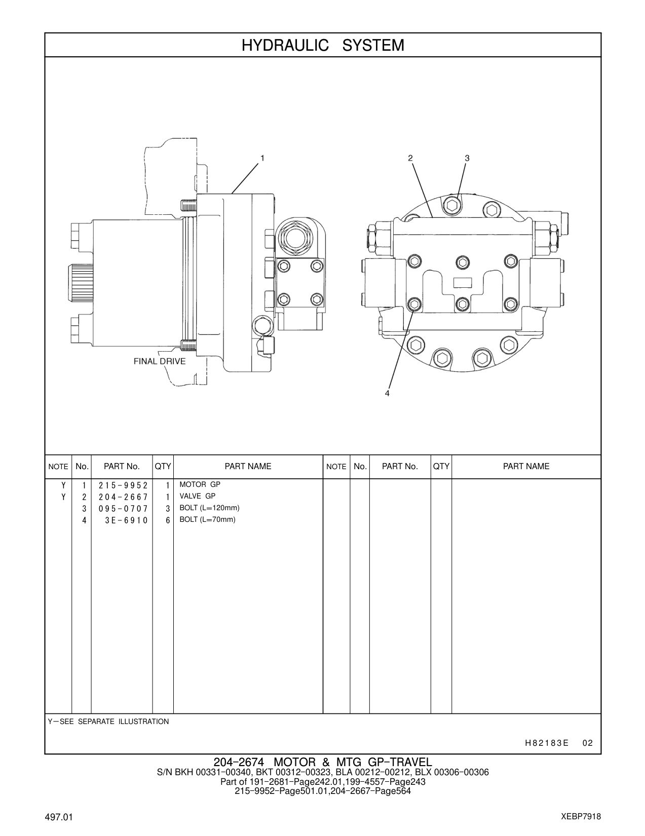 215-9952 MOTOR GP CAT parts manual diagram