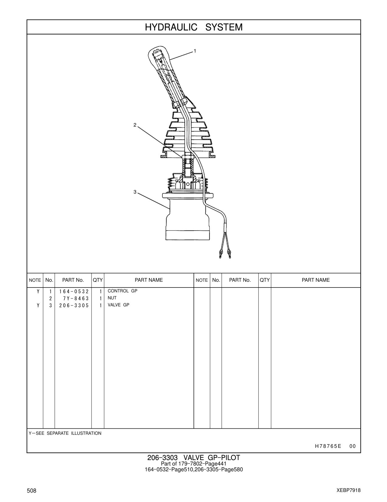 206-3305 VALVE GP CAT parts manual diagram