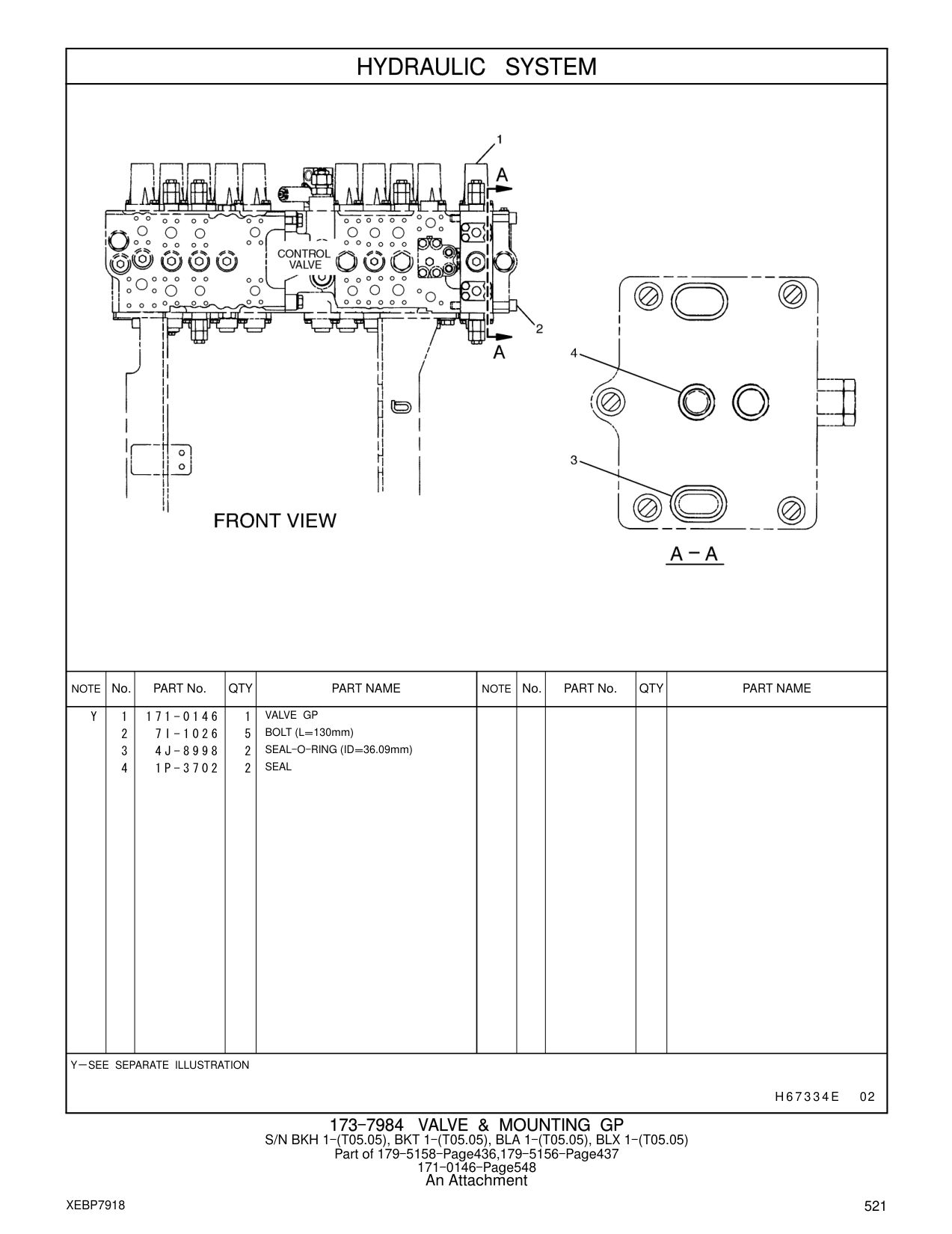 171-0146 VALVE GP CAT parts manual diagram