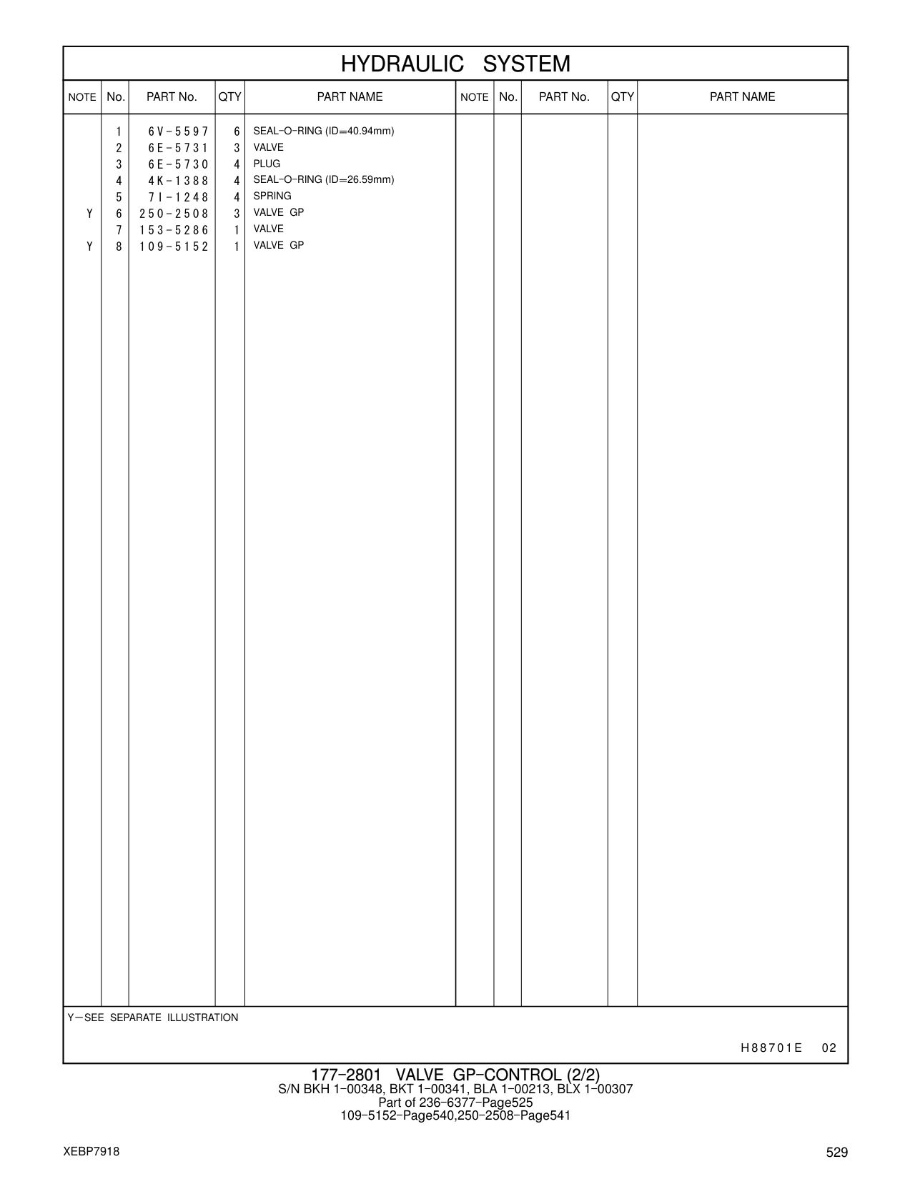 250-2508 VALVE GP CAT parts manual diagram