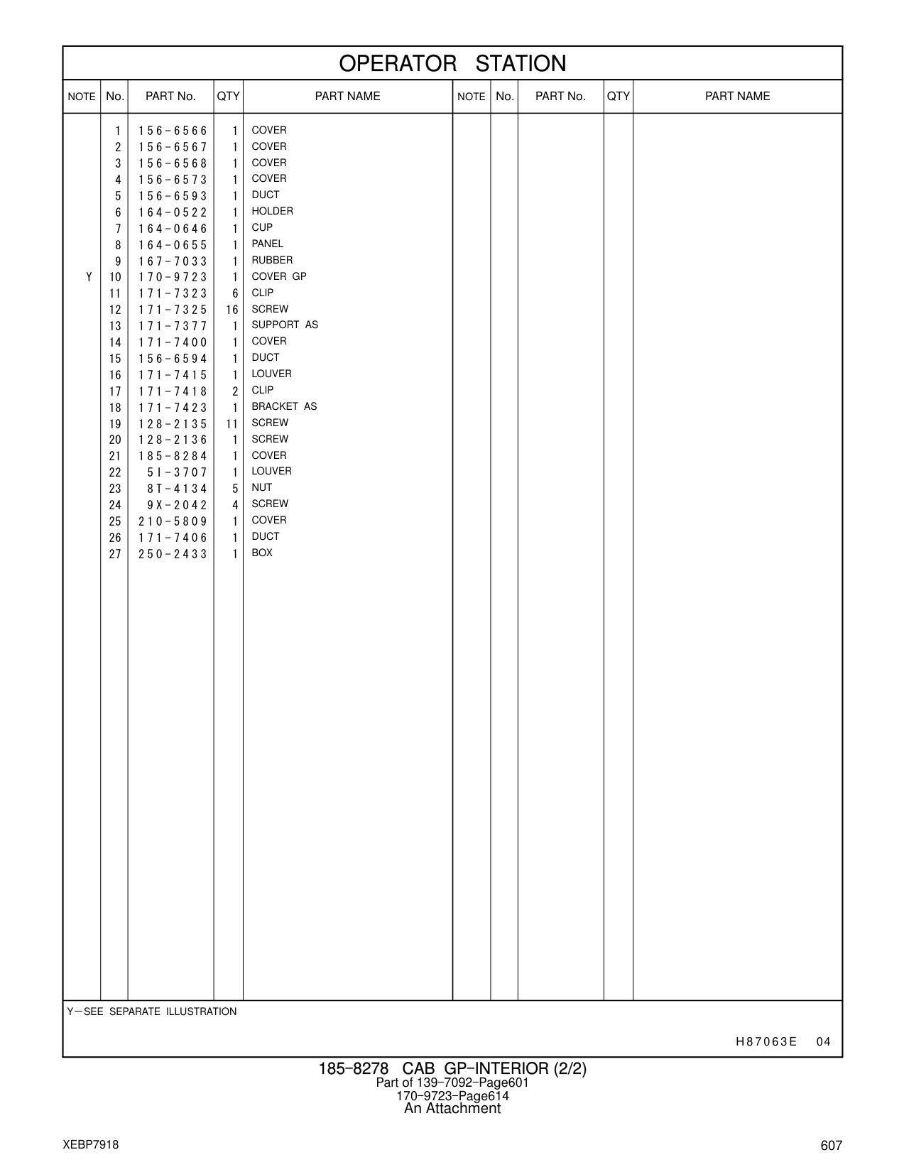 156-6594 DUCT CAT parts manual diagram