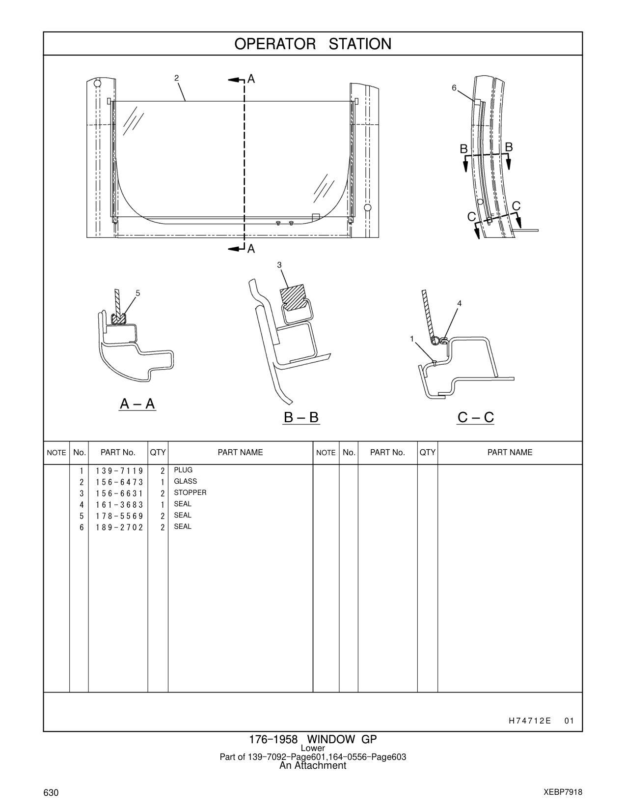 156-6473 GLASS CAT parts manual diagram