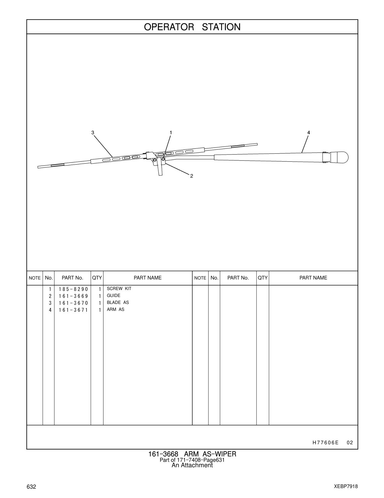 161-3669 GUIDE CAT parts manual diagram