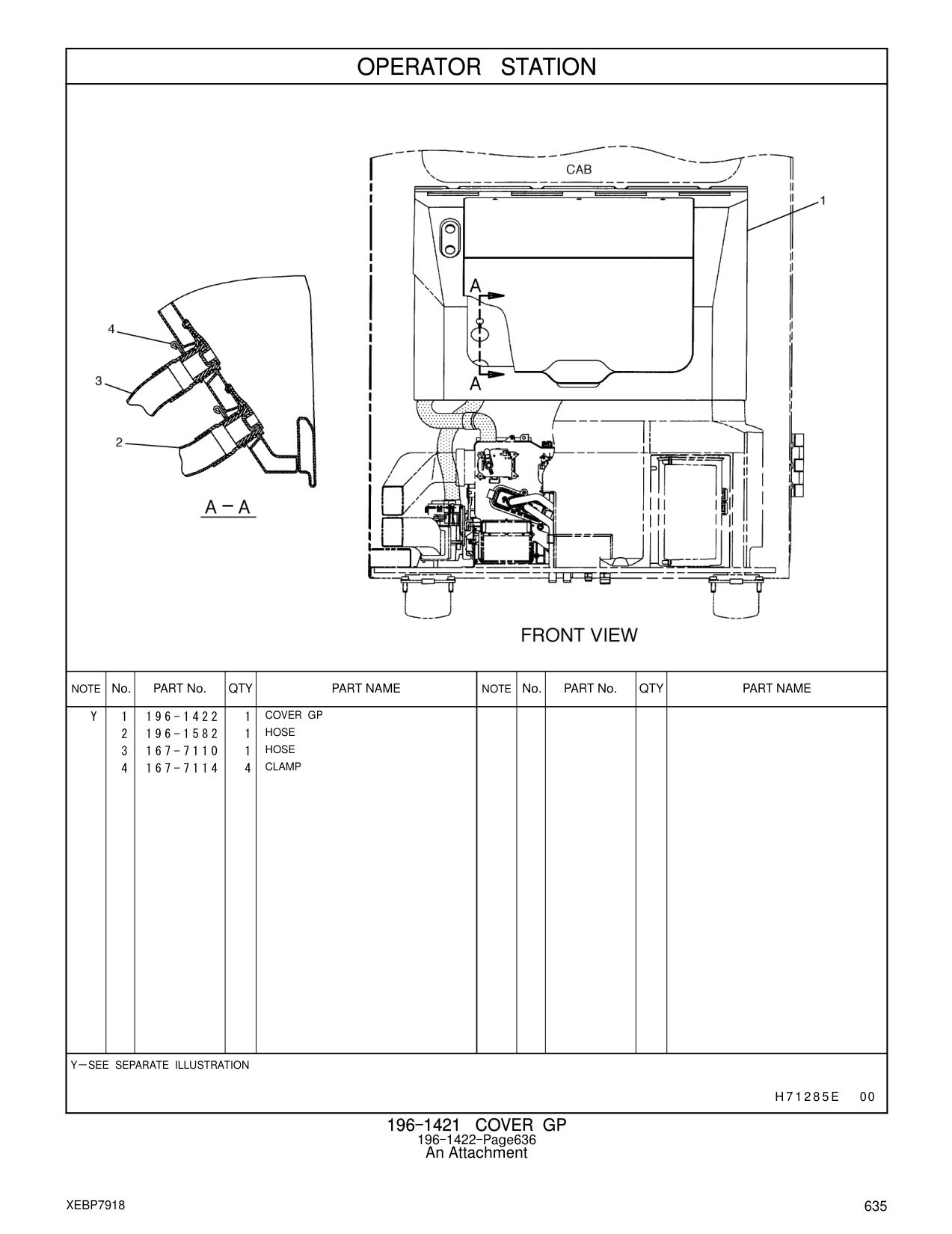 167-7114 CLAMP CAT parts manual diagram
