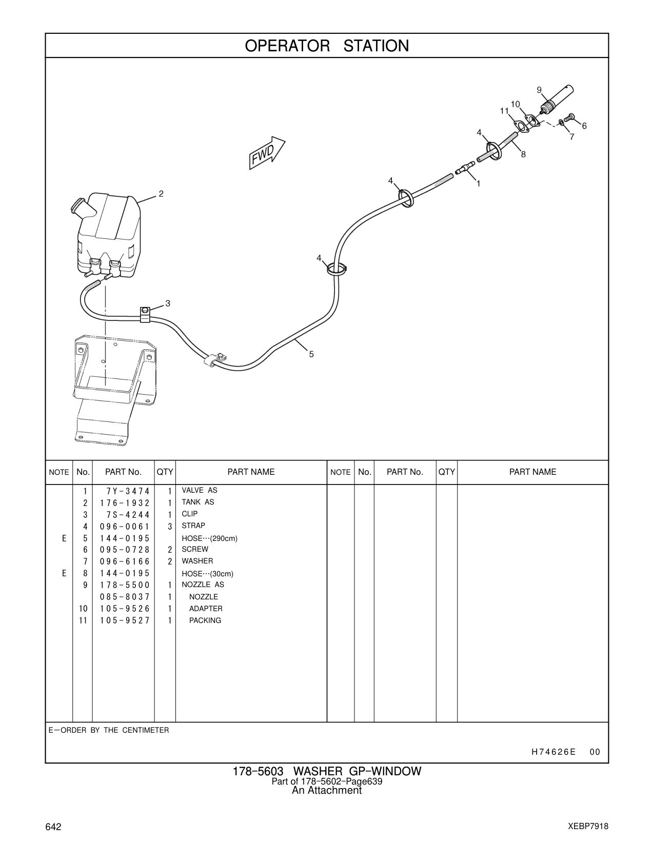 105-9527 PACKING CAT parts manual diagram